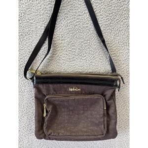 Vintage Kipling Crossbody Bag Outdoor Brown Nylon Shoulder Handbag